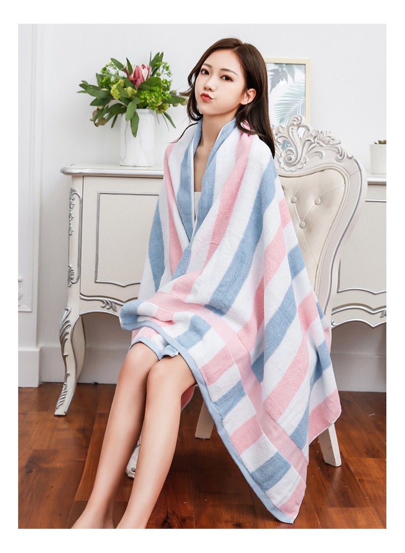 منشفة حمام منشفة شاطئ كبيرة سميكة من القطن مناشف حمام حمام السباحة امتصاص 90x180 سم - Image 3