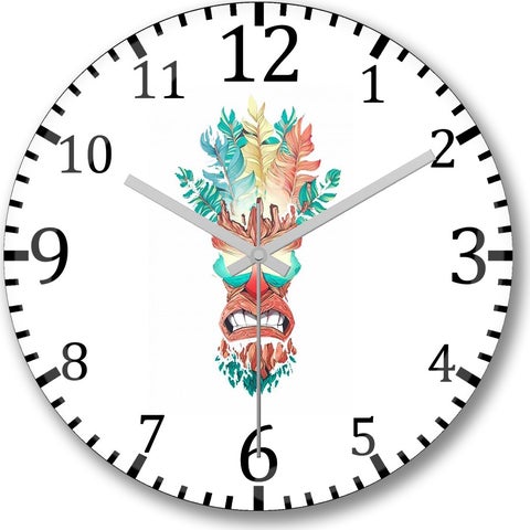 Print Shop Nerd Stock Uka Uka Crash Bandicoot Wall Clock Curved Real Glass