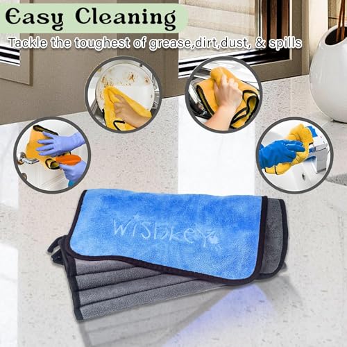 WISHKEY Car Cleaning Combo – Microfiber Wash Mop with 101 cm Extendable Handle & Duster Brush, 30×40 cm 500 GSM Soft and Super Absorbent Microfiber Cloths for Car, Bike & Home Cleaning - Image 5