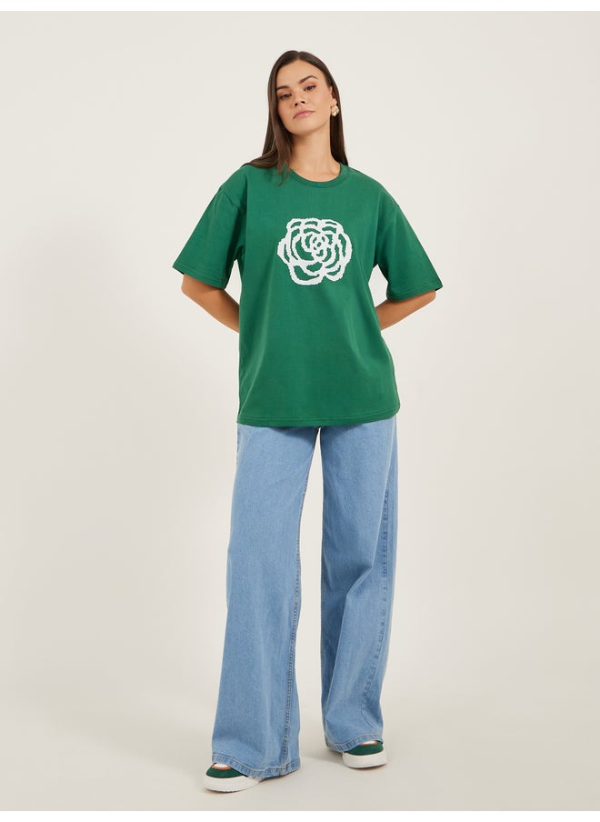 Styli Styli Oversized Graphic Print Short Sleeve T-Shirt  - Image 2