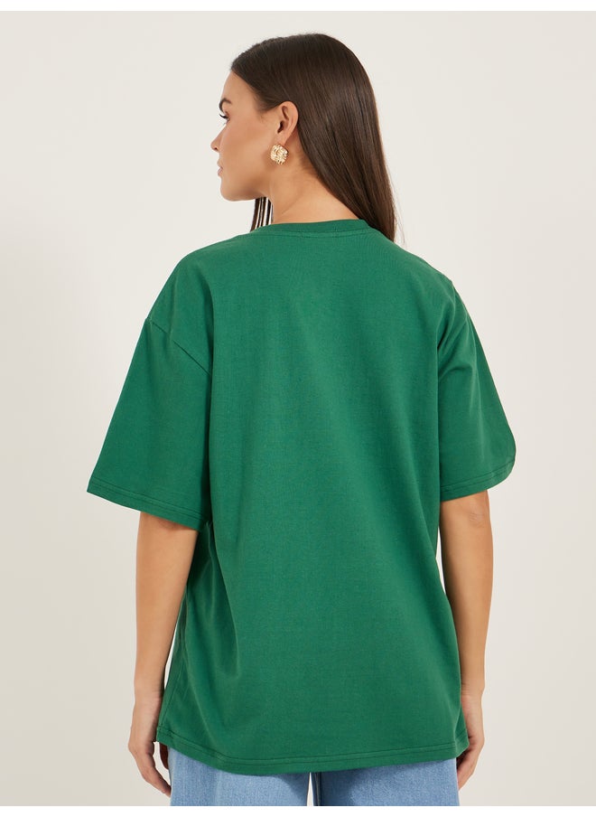 Styli Styli Oversized Graphic Print Short Sleeve T-Shirt  - Image 4