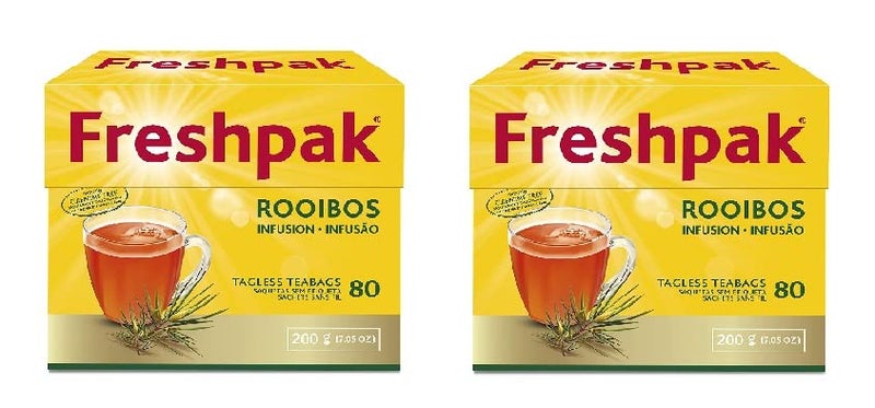 Freshpak Pure Rooibos Tea 80 Tagless Bags, Pure Premium Rooibos and No Rooibos Infusion, New Packaging (2 X Pack) - Image 2