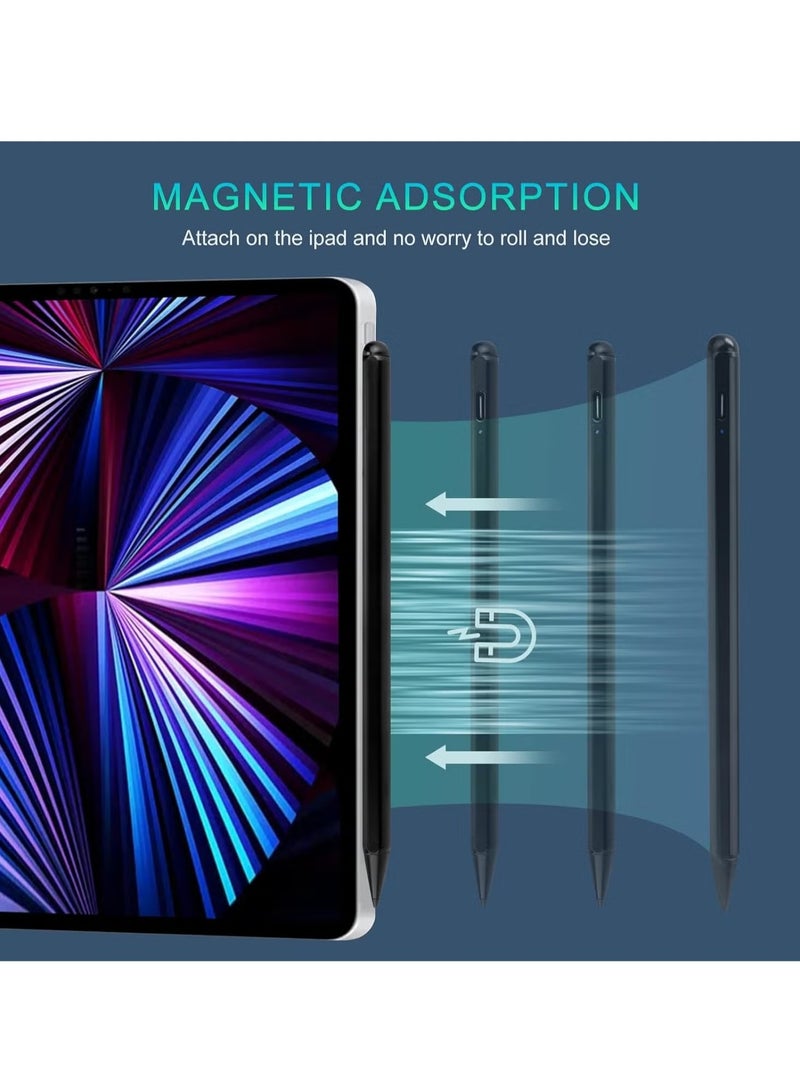 JAJEEK 2023 iPad Stylus Pencil for Apple iPad 2nd Generation Pen Compatible with iPad Pro 12.9"/11", iPad 10/9/8 Gen, iPad Air 5th/4th Gen, iPad Mini 6, Palm Rejection iPad Pen for Drawing and Writing, Black - Image 5