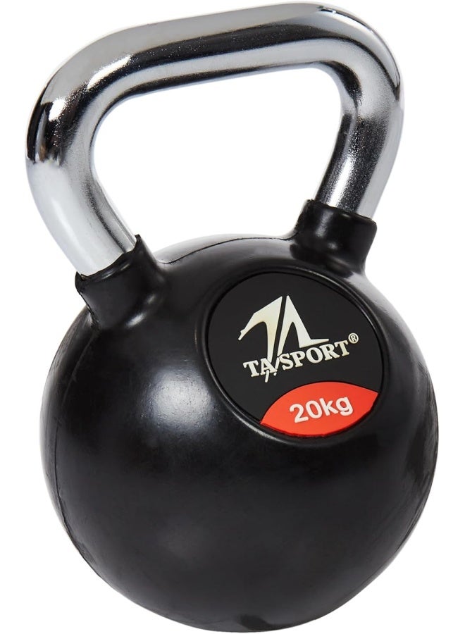 TA Sport YL-FW-303 كيتل بيل مطلي بالمطاط 20 كجم، أسود - Image 1