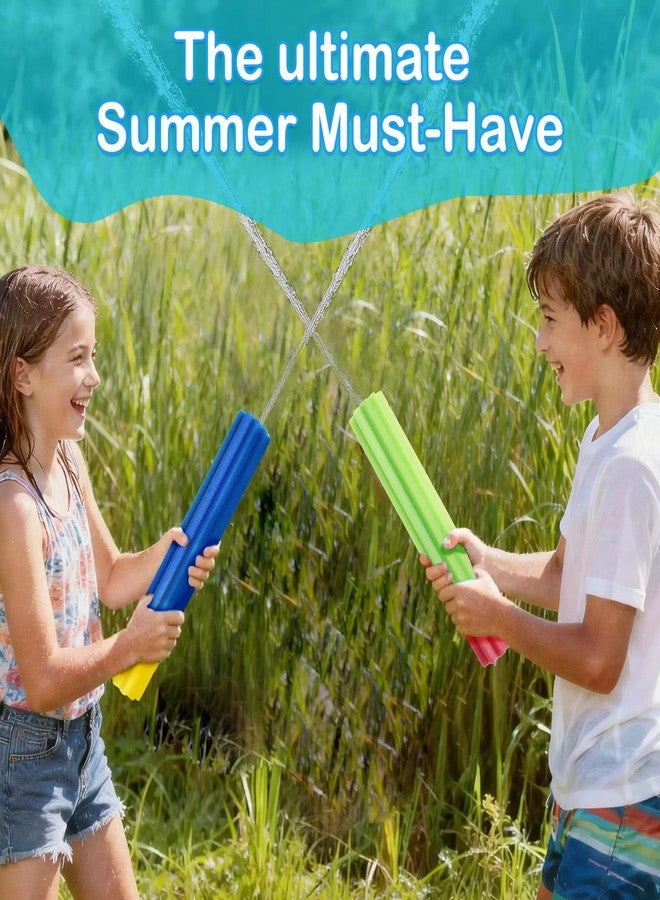 Adboros 12 Pcs Foam Water Guns for Kids Long Range Swimming Pool Noodle Water Guns Fun Water Blaster Fighting Game Toys Summer Beach Party Outdoor Supplies - Image 4