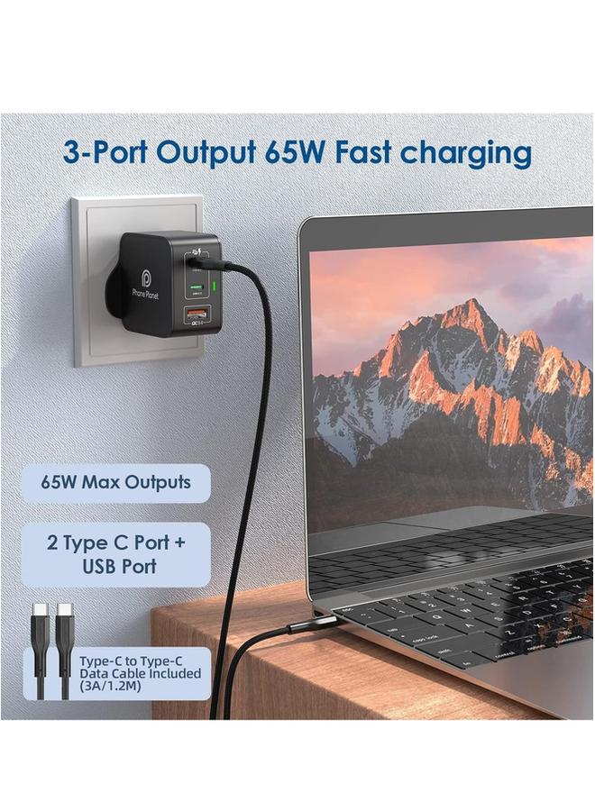 بروماس مقبس حائط مزود بـ 3 منافذ USB + PD | شاحن حائط سريع الشحن بقوة 100 وات - Image 5