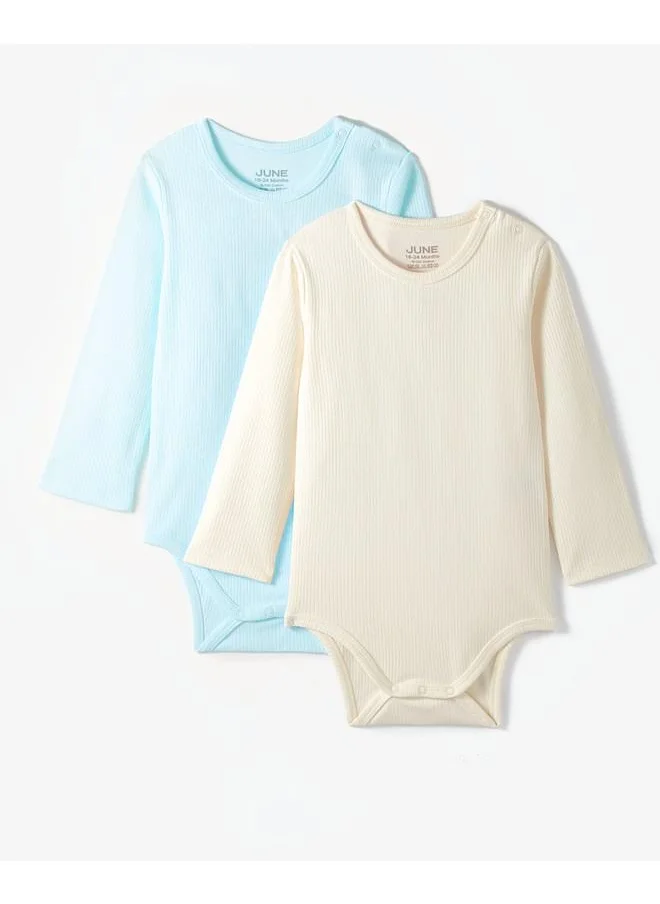 JUNE June Baby Interlock 2-Pack Bodysuit