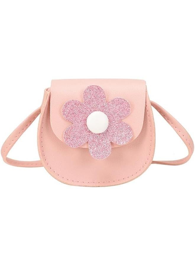 Little Crossbody Bag Purse Mini Single-Shoulder Bag Handbag Pouch Coin Purse for Women Girls Toddler,Pink Flower Purse  - Image 1