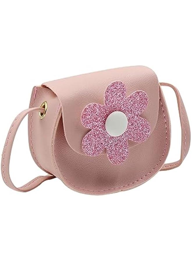 Little Crossbody Bag Purse Mini Single-Shoulder Bag Handbag Pouch Coin Purse for Women Girls Toddler,Pink Flower Purse  - Image 4