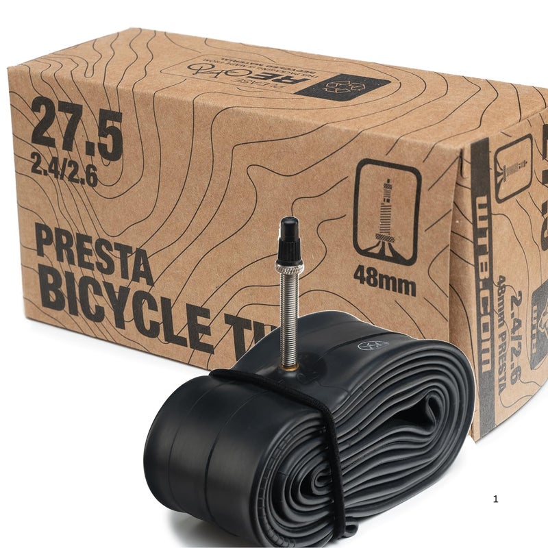 WTB Presta 27.5" Mountain Bike Tube 27.5" x 2.4"-2.6" 48mm Valve - High Volume Mountain Bike Inner Tube Durable and Lightweight - Image 1