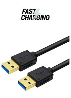 DTech USB Type A 3.0 Cable 6 ft Male to Male High Speed Data Cord in Black  - Image 1