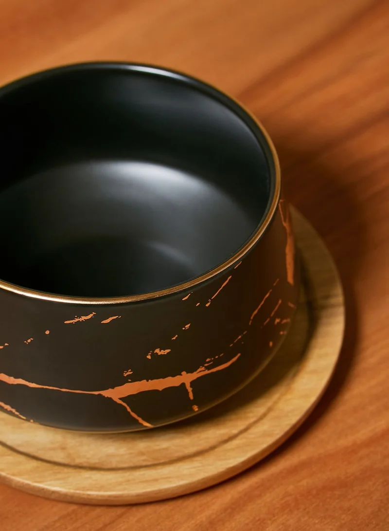 Noire Edit Marble Print Mug and Saucer