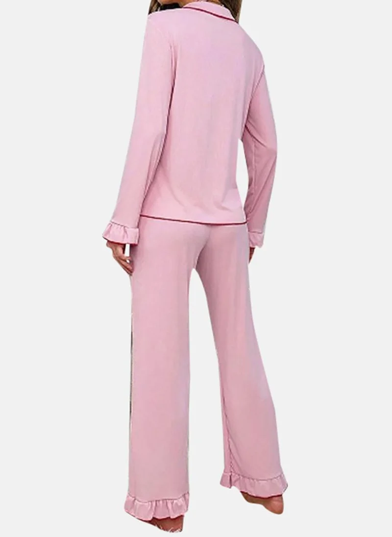 YUNIQEE Purple Solid Pyjamas & Shirt