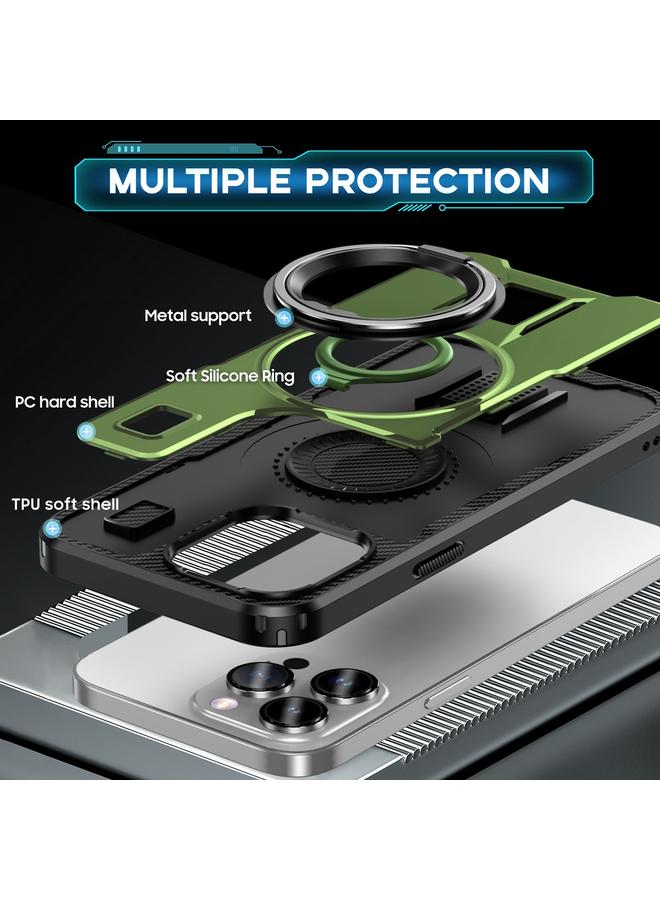 S-TOP Case For iPhone 12 / 12 Pro Ring Holder Carbon Fiber PC Hybrid TPU Phone Case - Image 4