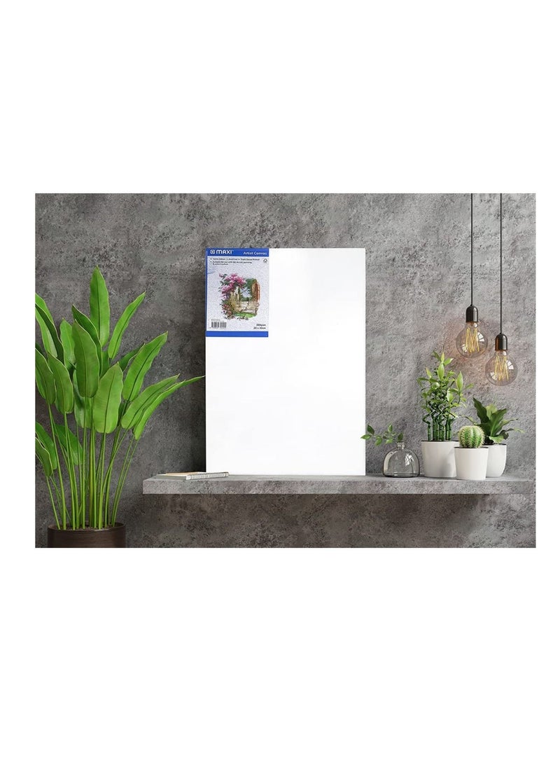 Maxi لوحة قماشية ممتدة مكونة من 4 قطع مقاس 20 × 30 سم باللون الأبيض - Image 3