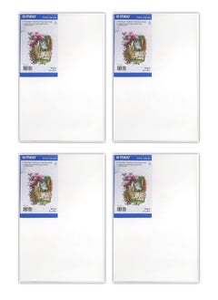 Maxi 4-Piece Stretched Painting Canvas Board 20X30cm Size White  - Image 1