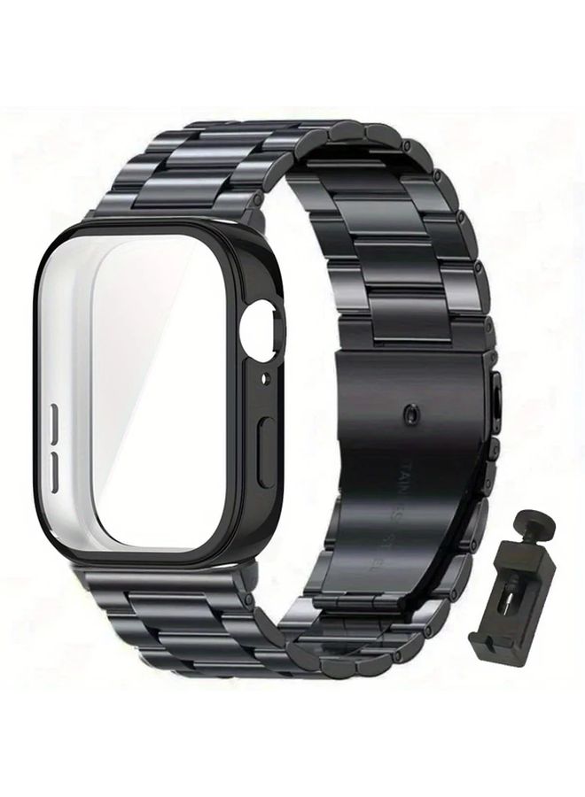 Huawei Watch Fit 3 سوار من الفولاذ المقاوم للصدأ الفضي مع حامي من مادة TPU - Image 1