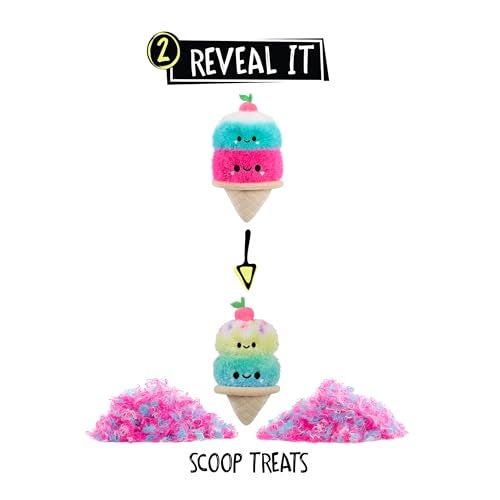 Fluffie Stuffiez Double Scoop Ice Cream Small Collectible Feature Plush, Surprise Reveal Unboxing with Huggable ASMR Fidget DIY Fur Pulling, Ultra Soft Fluff - Image 4