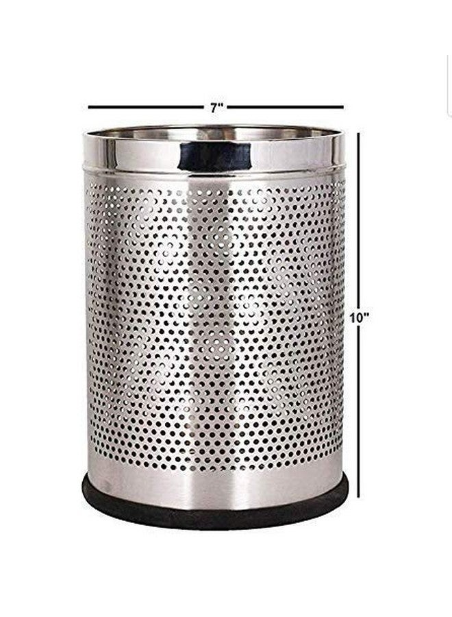 OPR Stainless Steel Perforated Open-Top Dustbin| Garbage Bin For Home, Bedroom, Washrooms, Office, Kitchen, Bathroom - (12X16-20 Liter) - Image 5