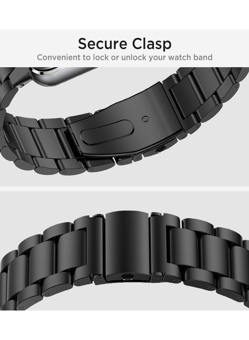 O Ozone (Pack of 2) Metal Watch Strap Compatible with Samsung Galaxy Fit 3 Wristband Stainless Steel Strap Bracelet for Men Women - Image 3