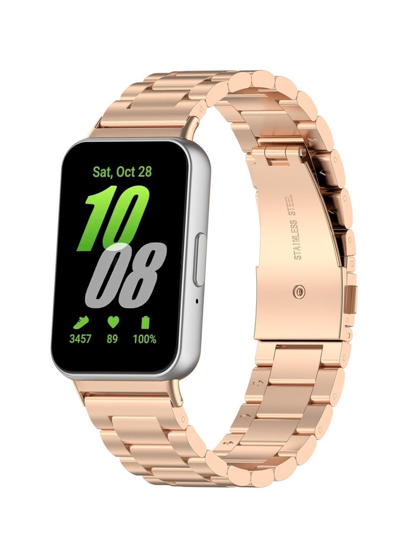 O Ozone (Pack of 2) Metal Watch Strap Compatible with Samsung Galaxy Fit 3 Wristband Stainless Steel Strap Bracelet for Men Women - Image 5