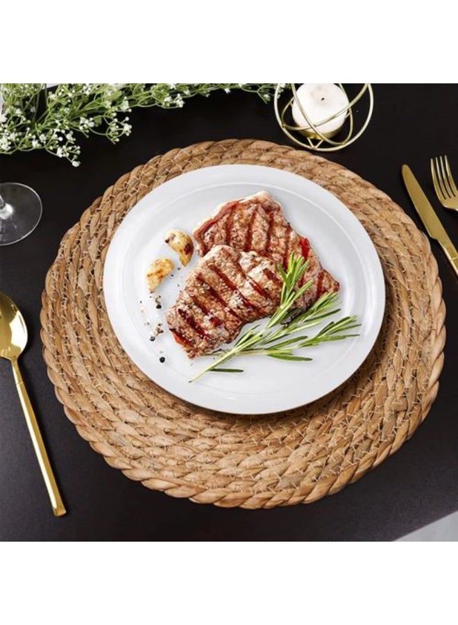 Large Round Natural Woven Straw Coaster 24 cm – Heat Resistant Table Mat for Cups, Plates and Coffee Table Protection - Image 5
