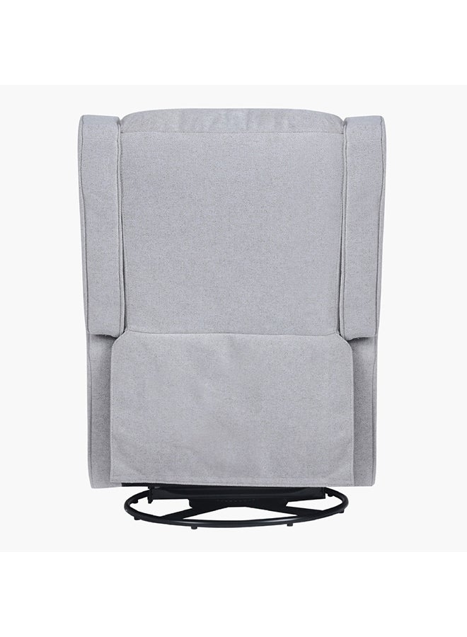 Home Box Home Box Laos Fabric Nursing Recliner Armchair with Rocker and Swivel Grey 95 x 116 x 75 cm - Image 4