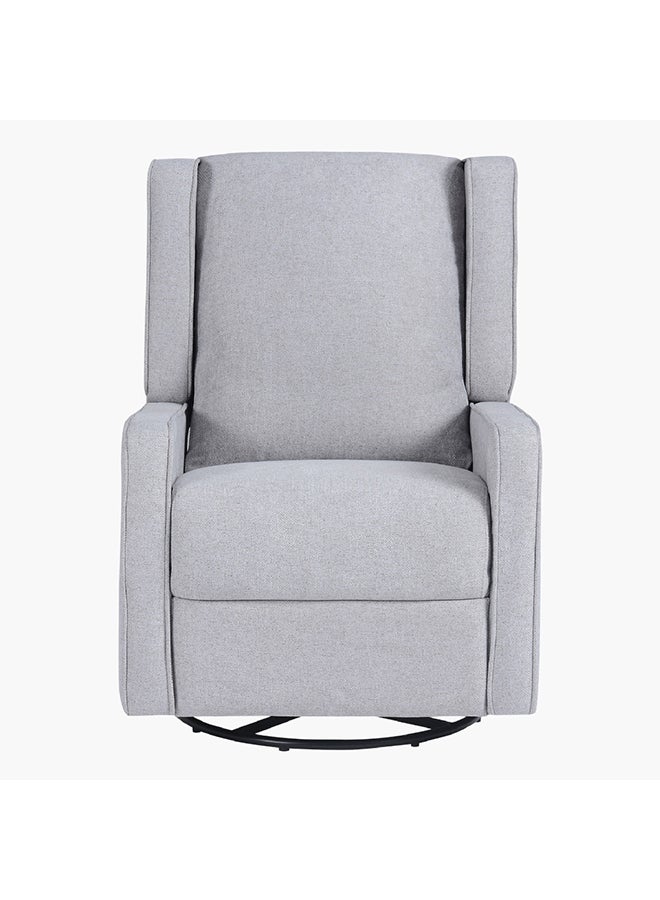 Home Box Home Box Laos Fabric Nursing Recliner Armchair with Rocker and Swivel Grey 95 x 116 x 75 cm - Image 5