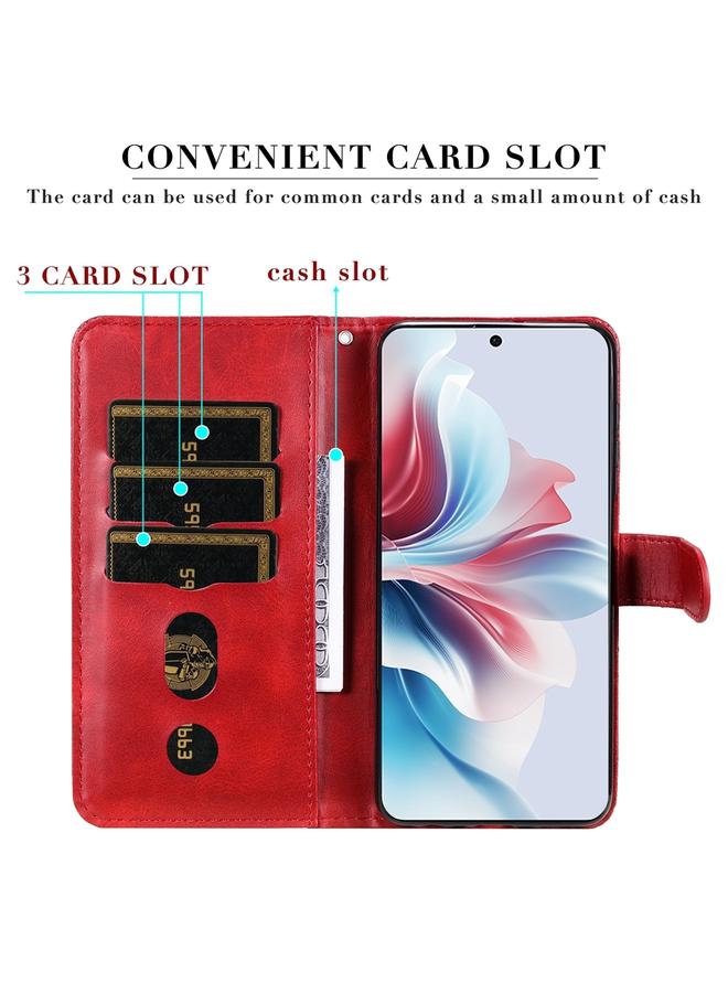 S-TOP Case For OPPO Reno11 F Global / F25 Pro Global Fashion Calf Texture Zipper Leather Phone Case - Image 4