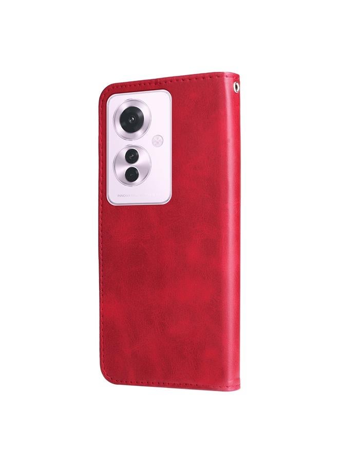 S-TOP Case For OPPO Reno11 F Global / F25 Pro Global Fashion Calf Texture Zipper Leather Phone Case - Image 3
