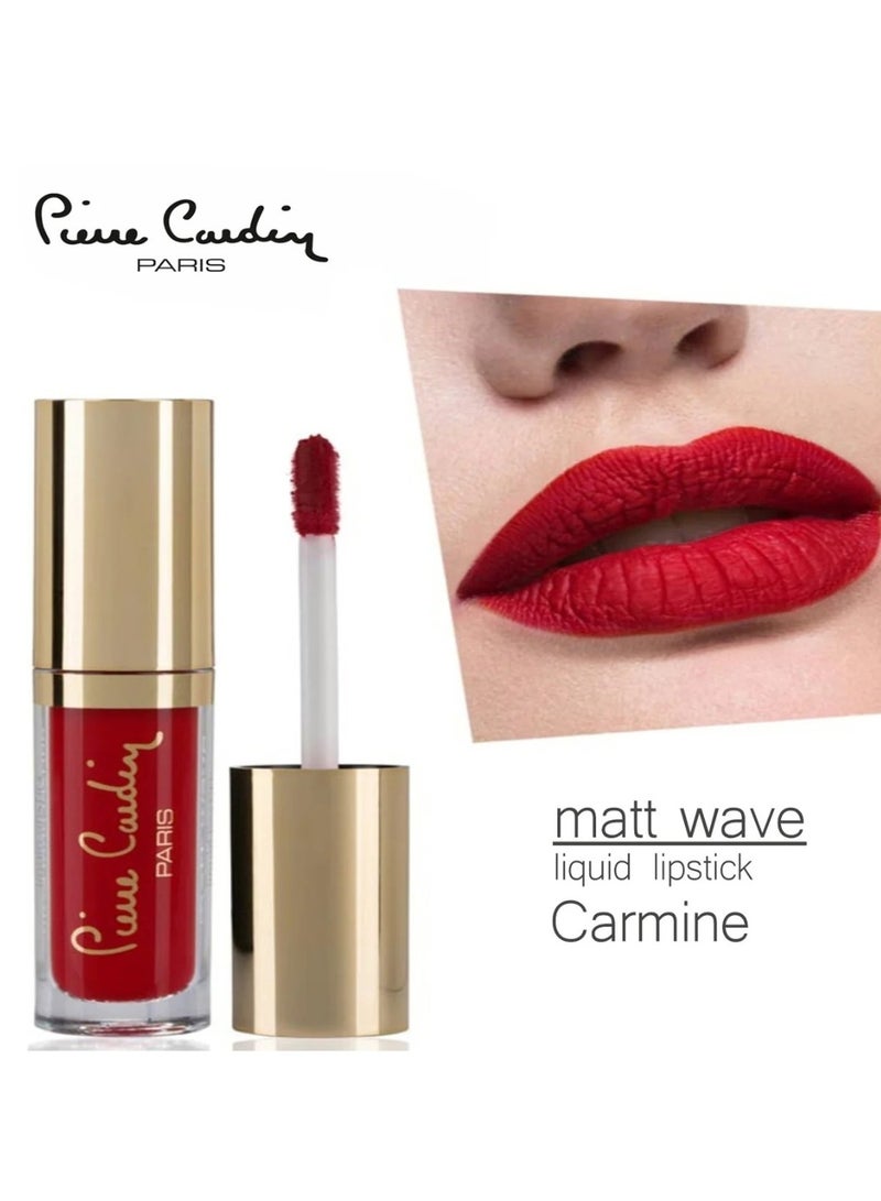 Pierre Cardin Matt Wave Liquid Lipstick Ultra Long Lasting Carmine 425 - Image 3