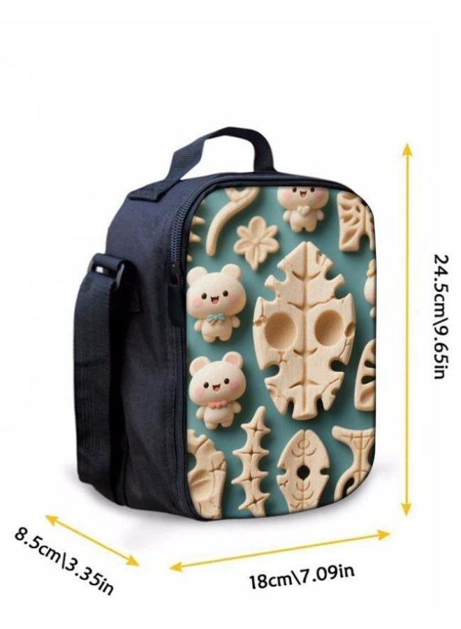 [Super new special offer] Cartoon theme bag three-piece set | double-shoulder + hand-held + storage pen bag | gift self-use good-looking - 516  - Image 4