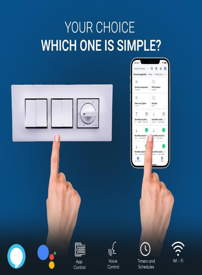 arcnics® - 3 Node Smart WiFi Retrofit Switch | WiFi Controlled | Works with Smart Life, Alexa, Google | Fits into any Existing Switch Board | DIY 3 Channel/Gang Module - Image 5