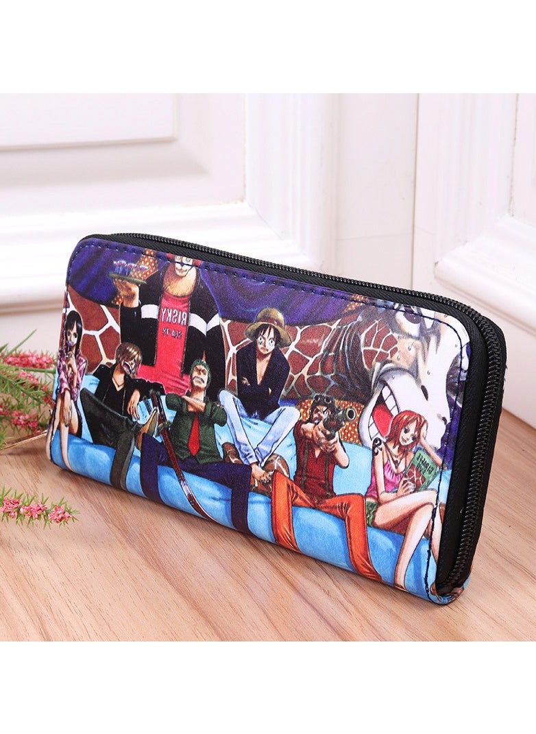 KUYING New ONE PIECE Personalized Multi Compartment Capacity Cartoon Long Zipper Wallet 