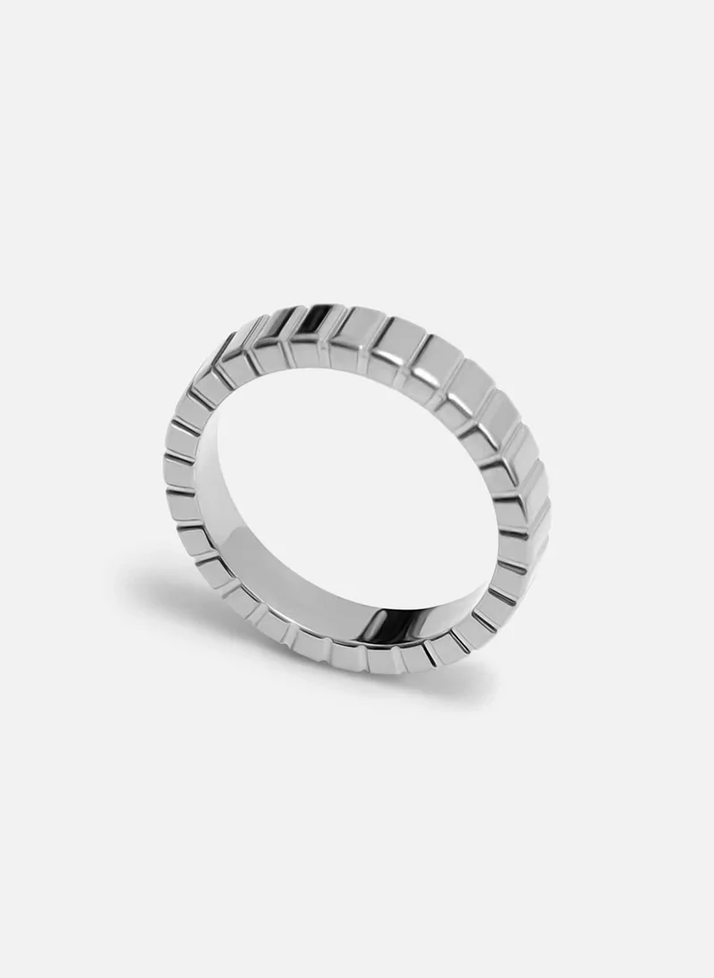 Lichi  Wide ring in textured metal for Women | Best Price UAE