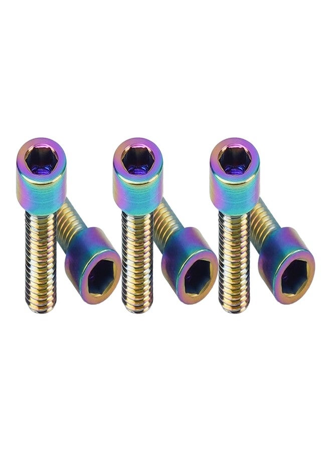 مجموعة براغي DJX GR5 TC4 من التيتانيوم Ti M3 برأس غطاء M3x10mm، 6 قطع، مناسبة للدراجات الهوائية وسيارات التحكم عن بعد وغيرها (رأس غطاء 4.5 مم M3x10mm) - Image 1