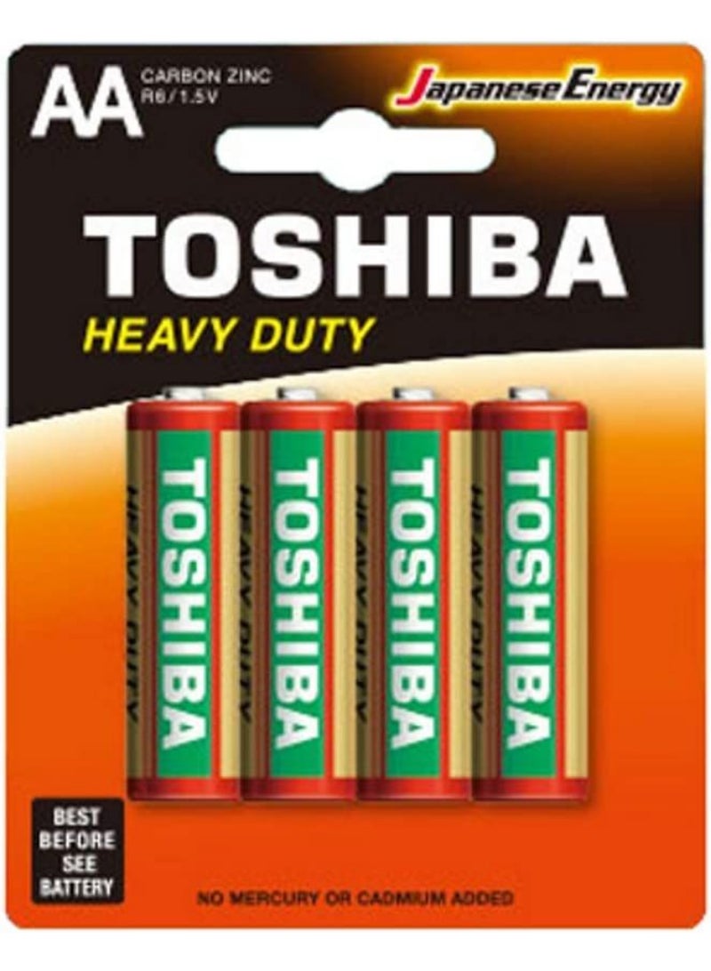 Toshiba AA Heavy Duty Batteries 4pcs 91410