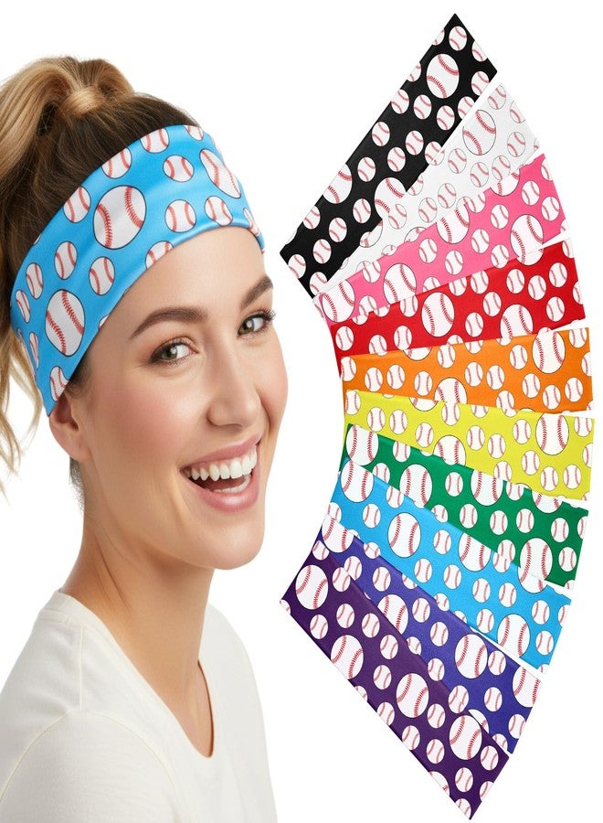 ميتلي مجموعة MTLEE من 10 قطع من عصابات الرأس للبيسبول للبنات والأولاد، عصابات رأس مرنة قابلة للتعديل، إكسسوارات شعر، هدايا لفرق البيسبول للبنات والمراهقات والنساء والبالغات. - Image 1