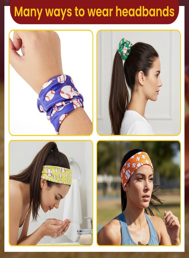 ميتلي مجموعة MTLEE من 10 قطع من عصابات الرأس للبيسبول للبنات والأولاد، عصابات رأس مرنة قابلة للتعديل، إكسسوارات شعر، هدايا لفرق البيسبول للبنات والمراهقات والنساء والبالغات. - Image 5
