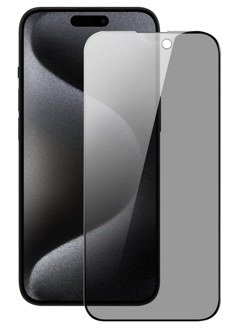 Raxoom Privacy Glass for iPhone 15 Pro Max Screen Protector Anti-Spy Tempered Glass Film 9H Hardness Scratch Resistant Bubble Free Anti Spy Tempered Glass - Image 2