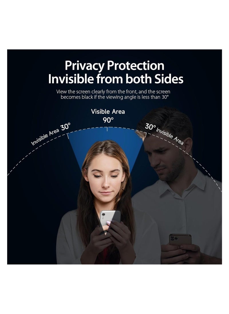 Raxoom Privacy Glass for iPhone 15 Pro Max Screen Protector Anti-Spy Tempered Glass Film 9H Hardness Scratch Resistant Bubble Free Anti Spy Tempered Glass - Image 3