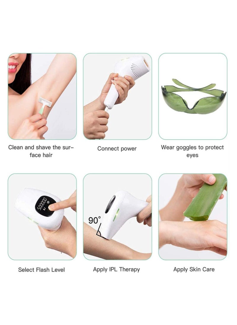 Generic - New Professional Painless Permanent IPL Hair Removal Epilator Device Women Men 900000 Flash Laser Hair Removal Systems Whole Body Hair Removal Machines for Face Bikini Underarms Legs electric shaving - Image 1