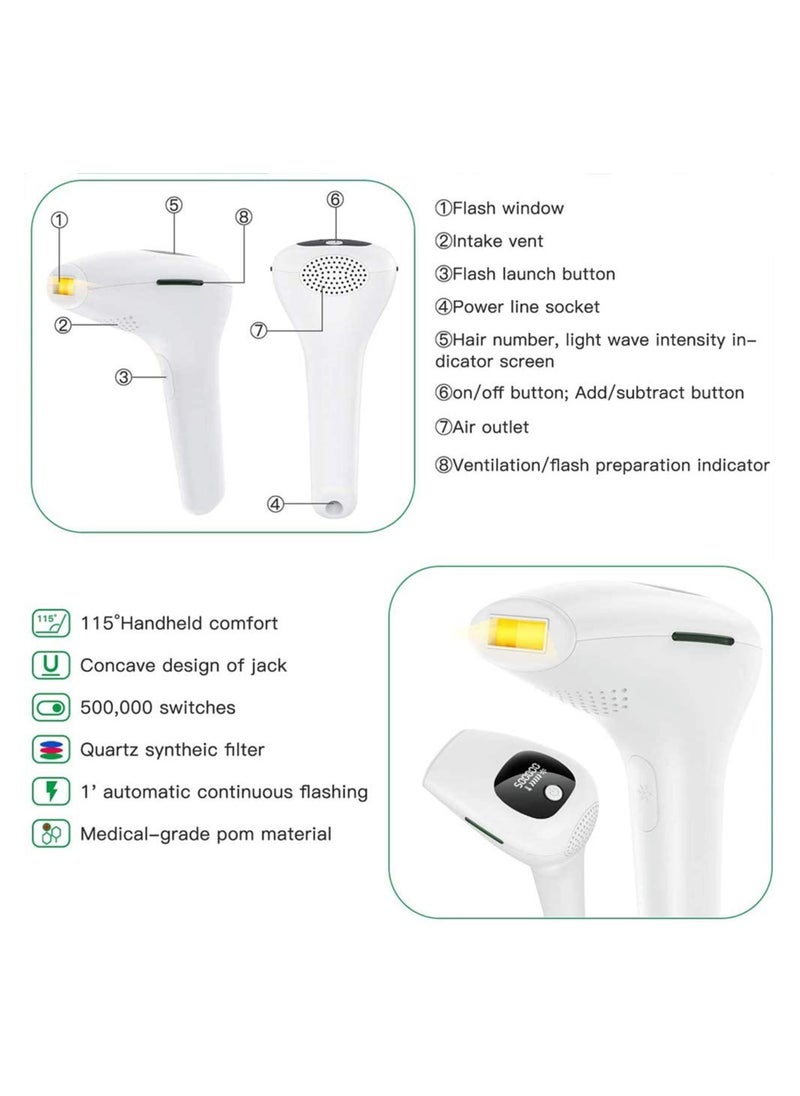 Generic - New Professional Painless Permanent IPL Hair Removal Epilator Device Women Men 900000 Flash Laser Hair Removal Systems Whole Body Hair Removal Machines for Face Bikini Underarms Legs electric shaving - Image 1