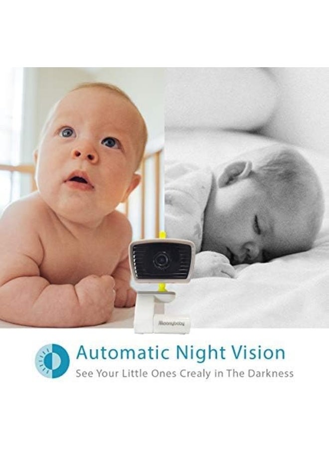 Moonybaby Baby Monitor Long Range No WiFi, 2 Wide View Cameras, Baby Room Temperature Display, 4.3" Split Screen, Auto Night Vision, 2-Way Audio, Lullaby - pzsku/ZECC02490FFC8E1D81FE7Z/45/_/1738048032/330d5495-3491-48a9-86e4-b1d3602b02ae