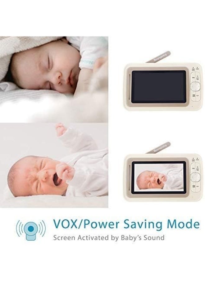 Moonybaby Baby Monitor Long Range No WiFi, 2 Wide View Cameras, Baby Room Temperature Display, 4.3" Split Screen, Auto Night Vision, 2-Way Audio, Lullaby - pzsku/ZECC02490FFC8E1D81FE7Z/45/_/1738048036/8ed1f2c8-3118-412d-aaea-87c07bea9b82