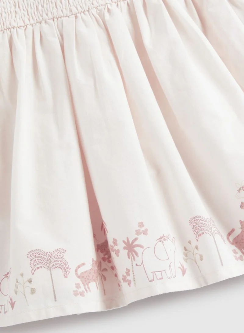 mothercare Kids Border Printed Dress And Knicker Set
