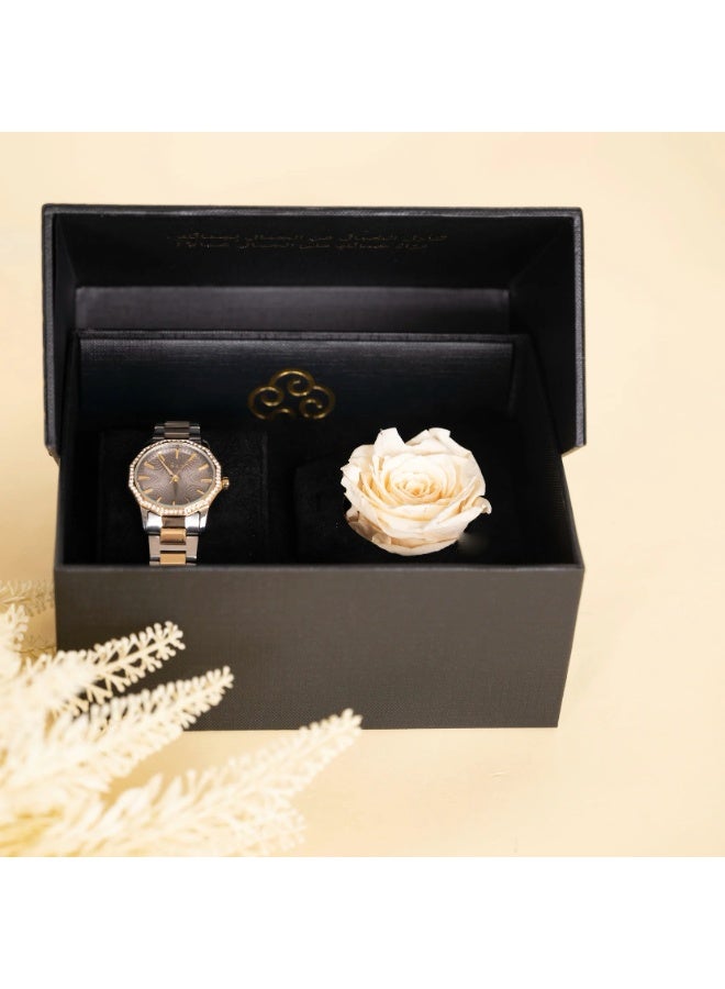 LIGANT Luxury Women's Stainless Steel Watch in Gold & Silver - Elegant Modern Design - Rust Resistant Metallic Wristwatch for Events & Daily Wear - Image 3