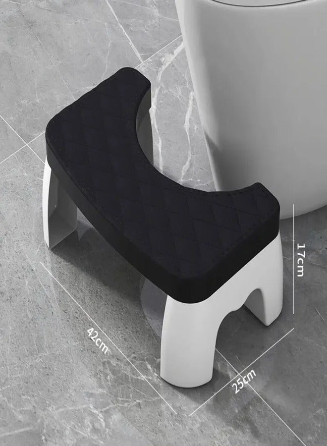 AROAQ Bathroom Toilet Stool Non Slip Toilet Squat Stool Portable and Foldable with Removable Seat Bathroom Accessory for Adults Children Pregnant Women Elderly - Image 1
