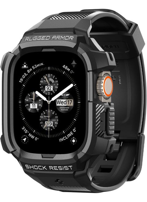 Rugged Armor Pro for Apple Watch Ultra 2 / Ultra 49mm Case Cover with Band - Black