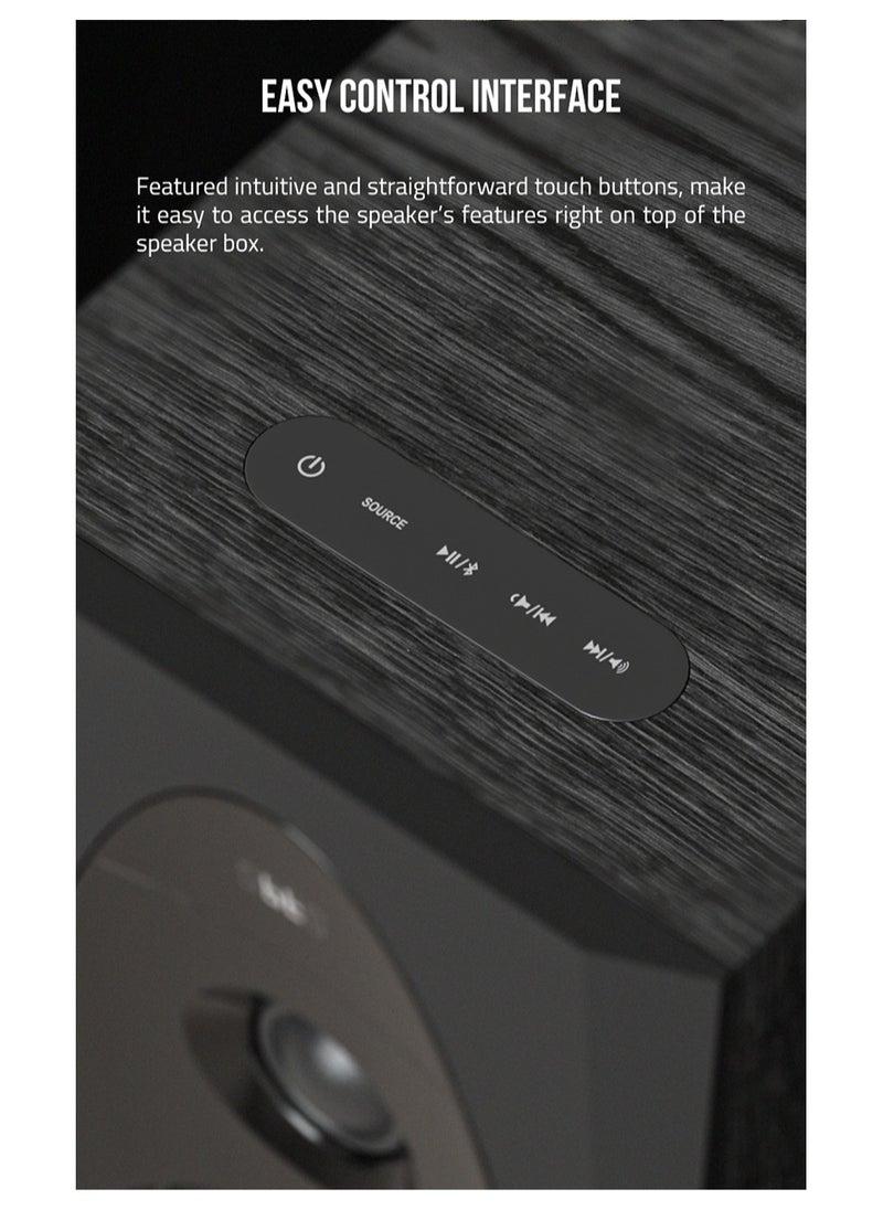 F&D - F&D T-60X Pro Peak Power 240 W Bluetooth Tower Speaker ( Black, 2.0 Channel ) USB \ AUX \ OPTICAL \ TOUCH SCREEN \ REMOTE CONTROL \ MIC WIRELESS - Image 1